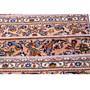 Kashan Persian Rug 2x1 ft - Semi Antique Afshan (All-Over), Shah Abbasi Cream, Navy Blue, Crimson Hand Knotted | side view | SKU 112044