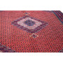Ardabil Persian Rug 10'0" x 6'7" - Semi Antique Medallion Turquoise, White Hand Knotted | side view | SKU 112054