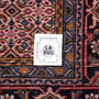 Ardabil Persian Rug 9x6 ft - Semi Antique Medallion Toranj, Herati Mahi Madder Red, Burgundy, Navy Blue Hand Knotted | full view | SKU 112056