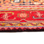 Ardabil Persian Rug 9'10" x 6'7" - Antique Medallion Toranj, Herati Mahi Madder Red, Cream, Navy Blue Hand Knotted | side view | SKU 110016