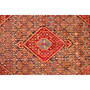 Ardabil Persian Rug 9x6 ft - Antique Medallion Toranj, Herati Mahi Madder Red, Cream, Navy Blue Hand Knotted | pile detail | SKU 110016