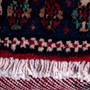 Hamadan Persian Rug 9'3" x 4'5" - Semi Antique Afshan Red, Blue Hand Knotted | pile detail | SKU 112101