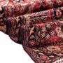 Hamadan Persian Rug 9x2 ft - Semi Antique Afshan Red, Blue Hand Knotted | detail view | SKU 112104