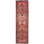 Hamadan Persian Rug 9x2 ft - Semi Antique Afshan (All-Over), Shah Abbasi Madder Red, Burgundy, Navy Blue Hand Knotted | front view | SKU 112104