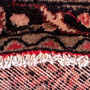 Hamadan Persian Rug 9'8" x 2'7" - Semi Antique Afshan Red, Blue Hand Knotted | pile detail | SKU 112104