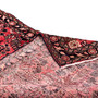 Hamadan Persian Rug 9'8" x 2'7" - Semi Antique Afshan Red, Blue Hand Knotted | corner detail | SKU 112104