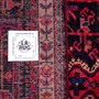 Tuyserkan Persian Rug 9'10" x 5'3" - Semi Antique Medallion Navy Blue, Blue Hand Knotted | full view | SKU 112105