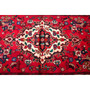 Hamadan Persian Rug 9x3 ft - Semi Antique Afshan Red, Blue Hand Knotted | side view | SKU 112107