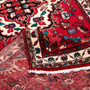 Hamadan Persian Rug 9x3 ft - Semi Antique Afshan Red, Blue Hand Knotted | detail view | SKU 112107