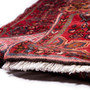 Hosseinabad Persian Rug 12'4" x 3'1" - Semi Antique Medallion Crimson, Ivory Hand Knotted | side view | SKU 112110