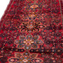 Hosseinabad Persian Rug 12'4" x 3'1" - Semi Antique Medallion Crimson, Ivory Hand Knotted | front view | SKU 112110