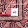 Hamadan Persian Rug 9'0" x 3'3" - Semi Antique Afshan Red, Blue Hand Knotted | full view | SKU 112113