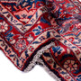 Hamadan Persian Rug 9'7" x 3'3" - Semi Antique Afshan Red, Blue Hand Knotted | corner detail | SKU 112114