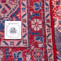 Hamadan Persian Rug 9'7" x 3'3" - Semi Antique Afshan Red, Blue Hand Knotted | full view | SKU 112114