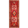 Ardabil Persian Rug 10'6" x 3'7" - Semi Antique Medallion Turquoise, White Hand Knotted | front view | SKU 112115