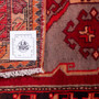 Ardabil Persian Rug 10x3 ft - Semi Antique Medallion Toranj, Geometric Madder Red, Cream, Burgundy Hand Knotted | full view | SKU 112115