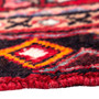 Hamadan Persian Rug 10'4" x 2'9" - Semi Antique Afshan Red, Blue Hand Knotted | side view | SKU 112116