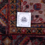 Hamadan Persian Rug 10x2 ft - Semi Antique Afshan Red, Blue Hand Knotted | full view | SKU 112116