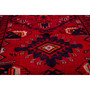 Hamadan Persian Rug 10'0" x 3'3" - Semi Antique Afshan Red, Blue Hand Knotted | side view | SKU 112117