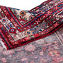 Hamadan Persian Rug 10'6" x 3'1" - Semi Antique Afshan Red, Blue Hand Knotted | detail view | SKU 112118