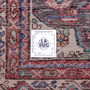 Hamadan Persian Rug 10x3 ft - Semi Antique Afshan Red, Blue Hand Knotted | full view | SKU 112118