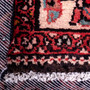 Hamadan Persian Rug 10'2" x 3'7" - Semi Antique Afshan Red, Blue Hand Knotted | pile detail | SKU 112119