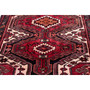 Saveh Persian Rug 9'7" x 3'8" - Semi Antique Medallion Red, Brown Hand Knotted | back view | SKU 112121