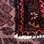 Saveh Persian Rug 9'7" x 3'8" - Semi Antique Medallion Red, Brown Hand Knotted | pile detail | SKU 112121