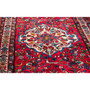 Hamadan Persian Rug 10'2" x 4'7" - Semi Antique Afshan Red, Blue Hand Knotted | side view | SKU 112122