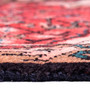Hamadan Persian Rug 10x3 ft - Semi Antique Afshan Red, Blue Hand Knotted | back view | SKU 112123