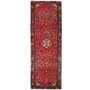 Hamadan Persian Rug 10'4" x 3'3" - Semi Antique Afshan Red, Blue Hand Knotted | front view | SKU 112123