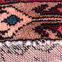 Hamadan Persian Rug 10'4" x 3'3" - Semi Antique Afshan Red, Blue Hand Knotted | side view | SKU 112123