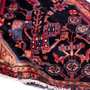 Nahavand Persian Rug 13x3 ft - Semi Antique Medallion Navy Blue, Red Hand Knotted | detail view | SKU 112124