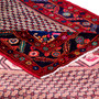 Songhor Persian Rug 10'5" x 5'9" - Semi Antique Geometric Red, Blue Hand Knotted | corner detail | SKU 112126