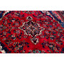 Hamadan Persian Rug 10x6 ft - Semi Antique Afshan Red, Blue Hand Knotted | back view | SKU 112127