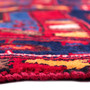 Nahavand Persian Rug 9'10" x 5'7" - Semi Antique Medallion Navy Blue, Red Hand Knotted | side view | SKU 112128