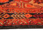 Ardabil Persian Rug 11'5" x 4'10" - Semi Antique Geometric, Diamond Lattice Red, Crimson, Rust Red Hand Knotted | back view | SKU 110019
