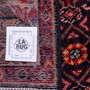 Hamadan Persian Rug 10'2" x 5'3" - Semi Antique Afshan Red, Blue Hand Knotted | full view | SKU 112132
