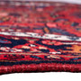 Hamadan Persian Rug 10x3 ft - Semi Antique Herati (Mahi), Afshan (All-Over) Madder Red, Navy Blue, Cream Hand Knotted | side view | SKU 112133