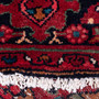 Hamadan Persian Rug 10'7" x 3'9" - Semi Antique Afshan Red, Blue Hand Knotted | pile detail | SKU 112133