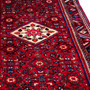 Tuyserkan Persian Rug 10x3 ft - Semi Antique Medallion (Toranj), Geometric Madder Red, Navy Blue, Ivory Hand Knotted | pile detail | SKU 112134