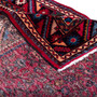 Tuyserkan Persian Rug 10x3 ft - Semi Antique Medallion (Toranj), Geometric Madder Red, Navy Blue, Ivory Hand Knotted | corner detail | SKU 112134
