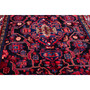 Nahavand Persian Rug 10x5 ft - Semi Antique Medallion (Toranj), Herati (Mahi) Navy Blue, Madder Red, Crimson Hand Knotted | side view | SKU 112136