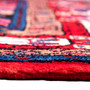Nahavand Persian Rug 9'10" x 5'7" - Semi Antique Medallion Navy Blue, Red Hand Knotted | back view | SKU 112137