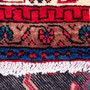 Nahavand Persian Rug 9'10" x 5'7" - Semi Antique Medallion Navy Blue, Red Hand Knotted | side view | SKU 112137