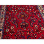 Sarouk Persian Rug 11'1" x 3'9" - Semi Antique Medallion Red, Blue Hand Knotted | side view | SKU 112138