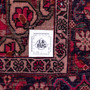 Bijar Persian Rug 9x4 ft - Semi Antique Medallion Toranj, Herati Mahi Madder Red, Navy Blue, Crimson Hand Knotted | full view | SKU 112139