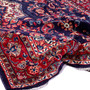 Hamadan Persian Rug 12'0" x 7'9" - Semi Antique Afshan Red, Blue Hand Knotted | detail view | SKU 112140