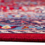 Sarouk Persian Rug 11x8 ft - Semi Antique Medallion (Toranj), Shah Abbasi Madder Red, Navy Blue, Cream Hand Knotted | side view | SKU 112141