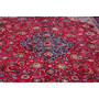 Sarouk Persian Rug 11'7" x 8'2" - Semi Antique Medallion Red, Blue Hand Knotted | back view | SKU 112141